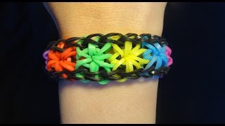 Starburst Bracelet - Rainbow Loom, Bransoletka z gumek, Loom Bands