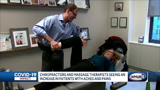 Chiropractors, massage therapists see increase in aches and pains