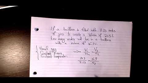 relationship between moles and volume for an ideal gas