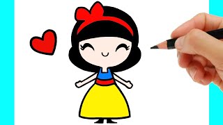 How To Draw Cute Snow White Kawaii