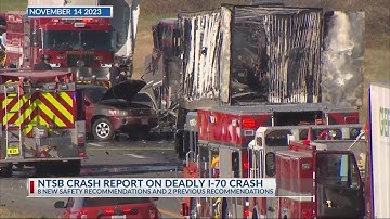 Truck driver in fiery I-70 bus crash that killed 6 was not paying attention, NTSB report says