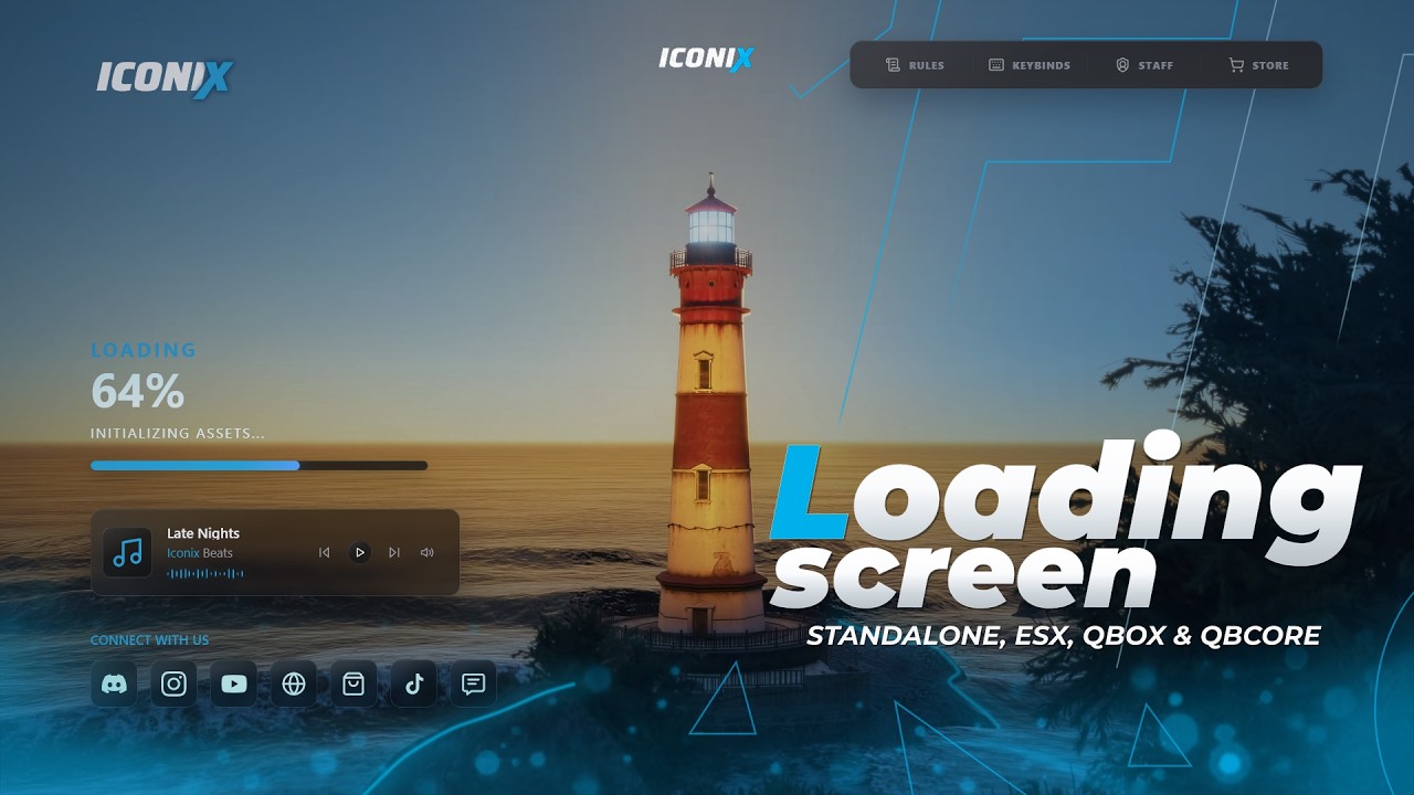 FREE FiveM Loading Screen UI (Better Than Paid Ones) | QBCore, ESX ...