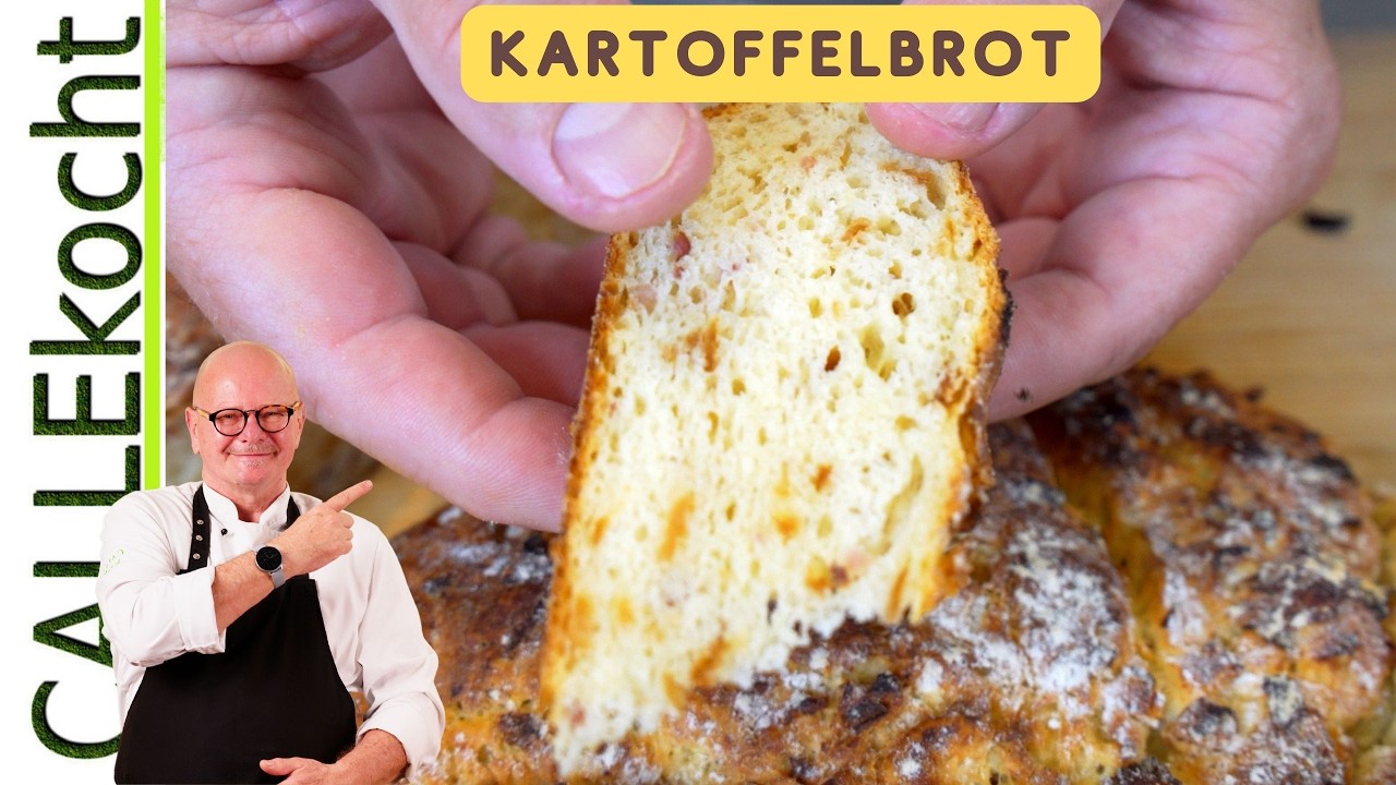 Kartoffel-Brot mit Speck & Zwiebeln selber backen. Das Rezept