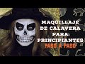 MAQUILLAJE DE CALAVERA PARA PRINCIPIANTE PASO A PASO - MAQUILLAJE DE HALLOWEEN - Gaby Arria