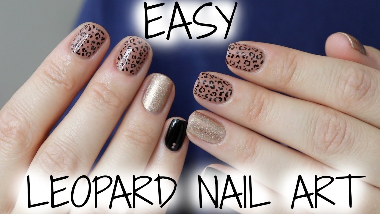Leopard Print Nail Art - YouTube