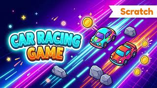 How to Make 2 Player Car Game in Scratch | Collect Coins & Avoid Hurdles! 🏁 screenshot 2