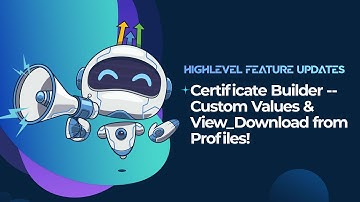 Certificate Builder -- Custom Values & View_Download from Profiles!