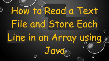 How to Read a Text File and Store Each Line in an Array using Java
