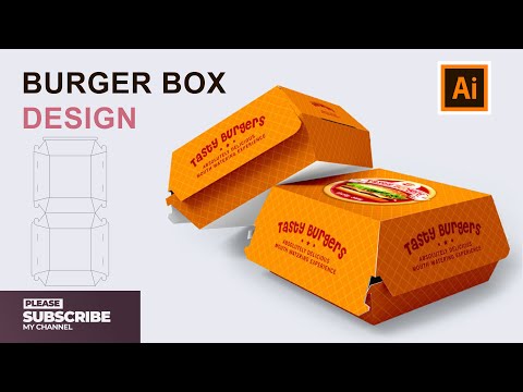 How to make a Burger box design in adobe illustrator  Bangla tutorial