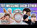 TXT messing and trolling each other (chaotic, crack energy)