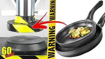 60 SECONDS Experiment - HYDRAULIC PRESS VS Frying Pan | CRASH TEST