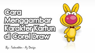 Cara Menggambar Karakter Kartun di Corel Draw By Takevektor