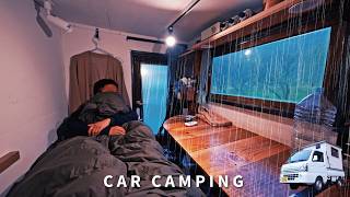 [Winter car camping] Rain on a cold night. Enjoy the sound of rain. truck camper. 184 by 旅する家の物語 205,098 views 5 months ago 31 minutes