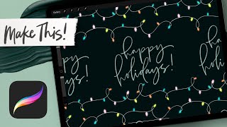 Seamless Holiday Lights Pattern in Procreate | INTERMEDIATE PROCREATE TUTORIAL