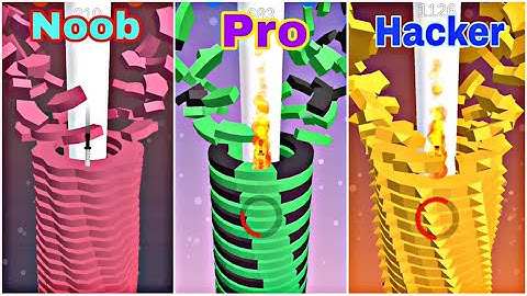 Stack Ball Noob vs Pro vs Hacker