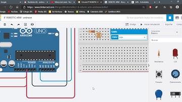GRADE 8° - Creating the circuit of the robotic arm in TINKERCAD - SECOND PART