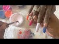 Ombré acrylic nails | nail foil | ombré nails