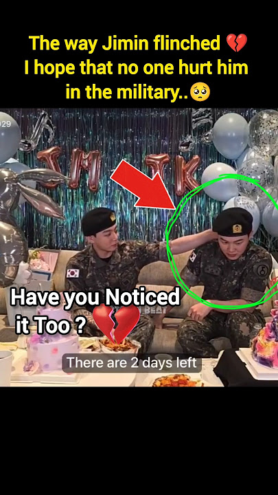 The way Jimin flinched.. I hope that no one hurt him in the military..💔🥺 #jimin #jungkook #fypviralシ