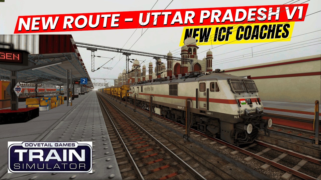 NEW ICF COACHES & ROUTE - UTTAR PRADESH V1: LUCKNOW | 24204 LKO - BSB INTERCITY EXP | RAILWORKS
