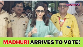 Madhuri Dixit Snapped As She Steps Out To Cast Her Vote; Fans Go Crazy | WATCH