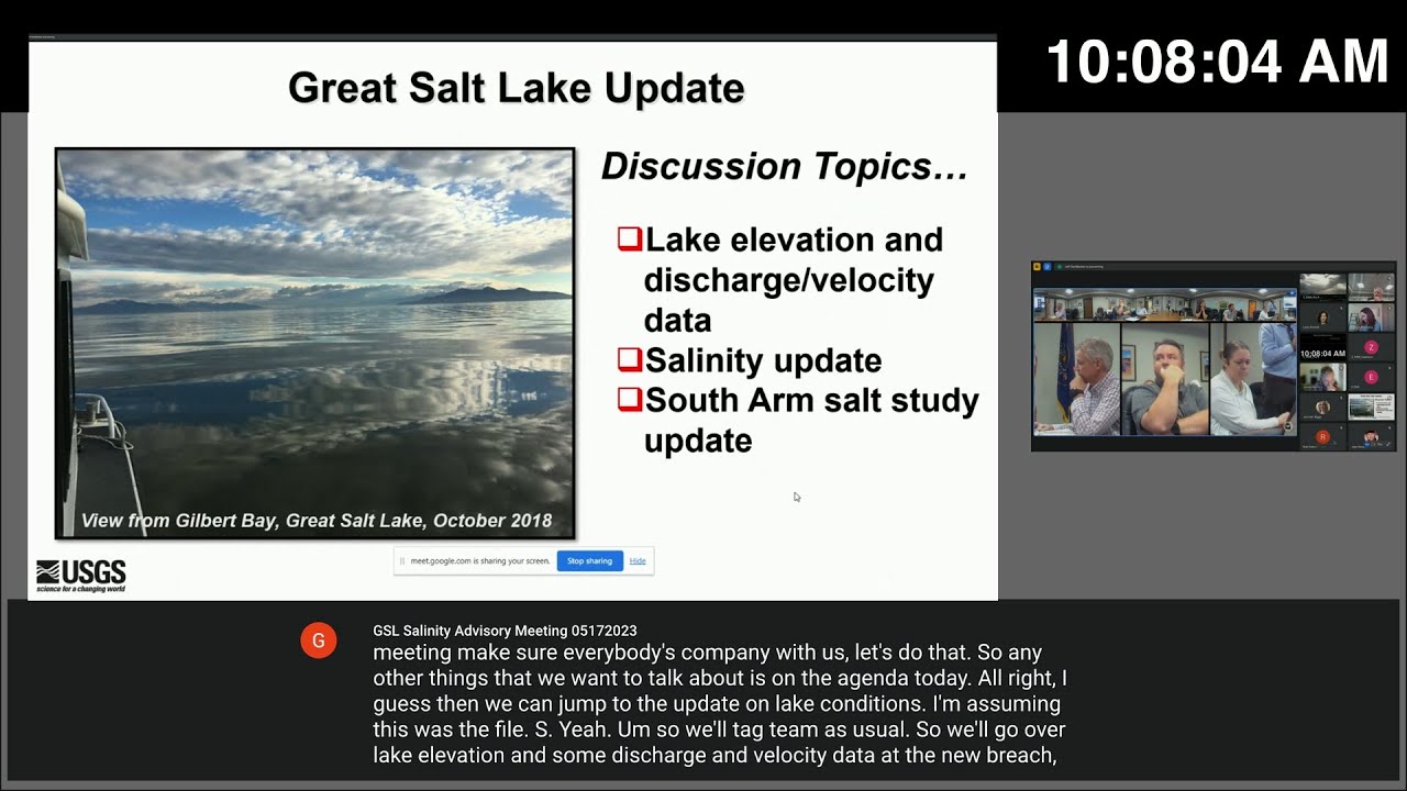 Great Salt Lake Salinity Advisory Committee Meeting 5/17/2023 (re-post)