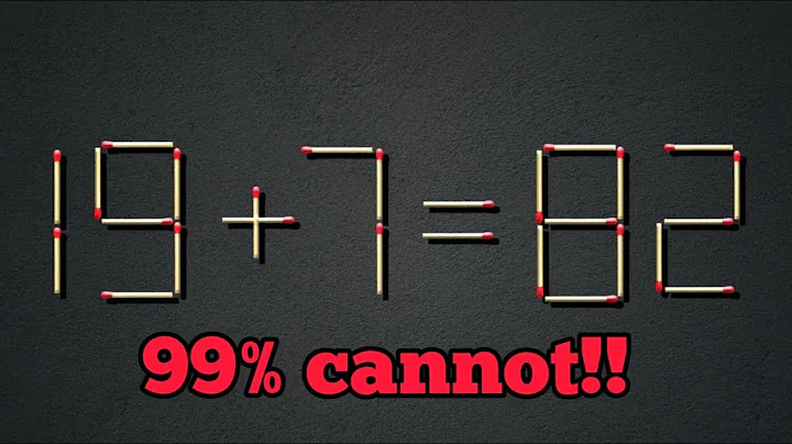 Move only 1 stick to fix the equation | Tricky matchstick puzzle that can trick your brain
