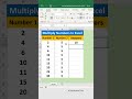 How to multiply numbers in excel excel shortshorts
