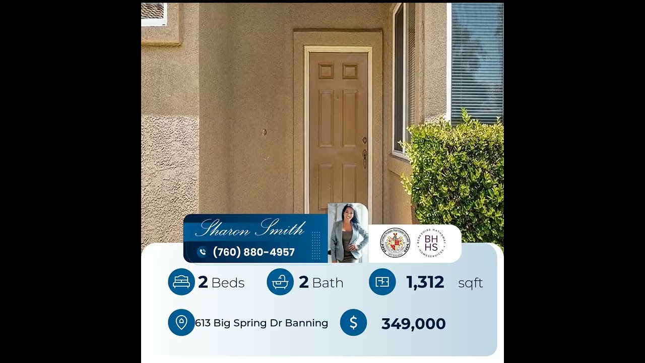 Check out my listing
Address: 613 Big Spring Dr Banning