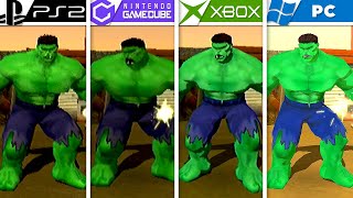 Hulk (2003) PS2 vs GameCube vs Xbox vs PC | Graphics Comparison (Side by Side)