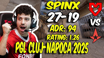 Spinx 27 Kills vs Astralis! Spinx POV (Inferno) at PGL Cluj-Napoca 2025