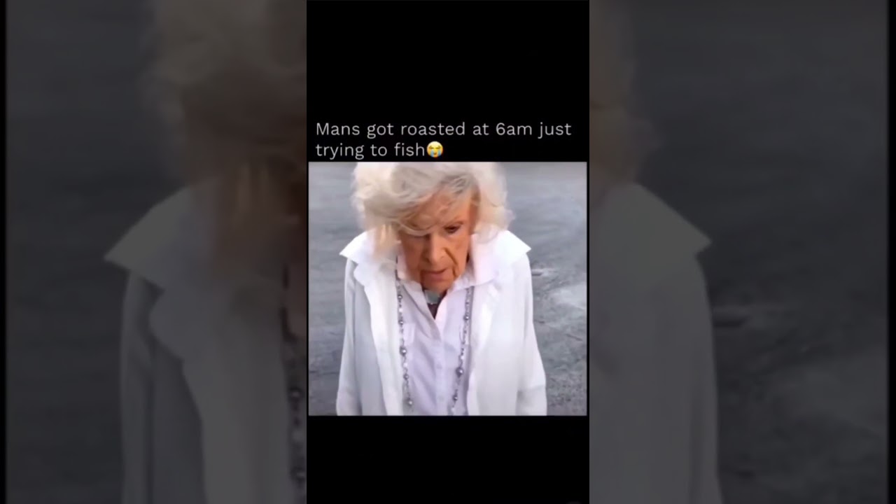 Old Lady Roasts Fisherman with Vine Booms meme