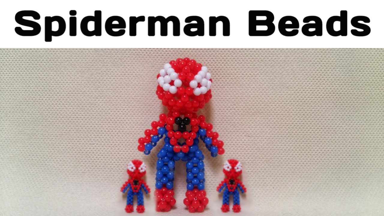 How to Make a Spiderman Beaded Keychain // DIY // Tutorial Membuat Gantungan Kunci Manik Spiderman