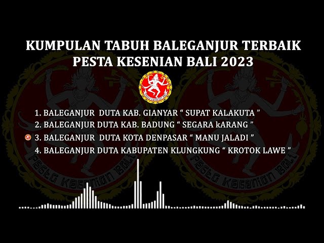 KUMPULAN TABUH BALEGANJUR TERBAIK  PESTA KESENIAN BALI TAHUN 2023 class=