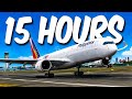 I Flew 15 Hours Non-Stop Until This Happened... | A350 Emergency Descent| Aerofly fs Ultra graphics
