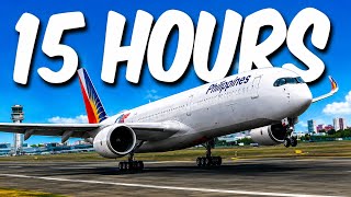 I Flew 15 Hours Non-Stop Until This Happened... | A350 Emergency Descent| Aerofly fs Ultra graphics
