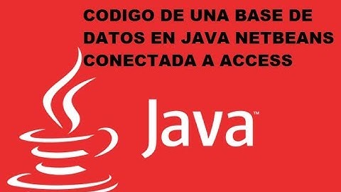 CODIGO DE UNA BASE DE DATOS EN JAVA NETBEANS CONECTADA A ACCESS
