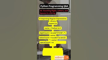 16. Counting Digits, Letters, and Spaces in a String | Python