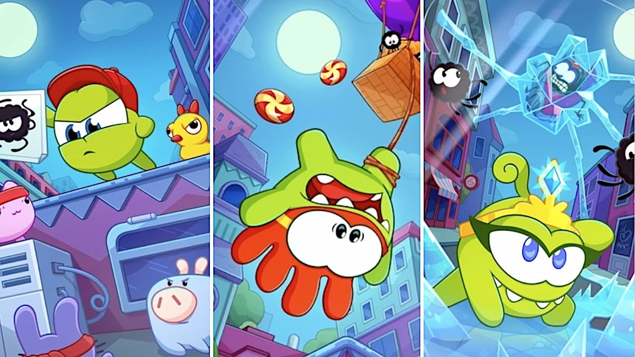 Cut the Rope Remastered - Superhero Postcards Update (Nibble Nom