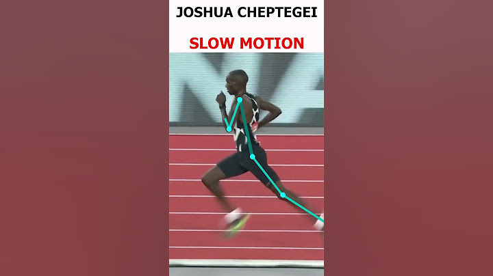 Slow motion footage of Joshua Cheptegei breaking the 5000m world record