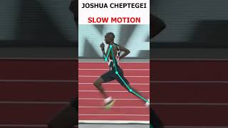 Slow motion footage of Joshua Cheptegei breaking the 5000m world record