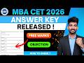 Mba cet Answer Key Released 2026 | How to Raise Objection in Answer key 2026