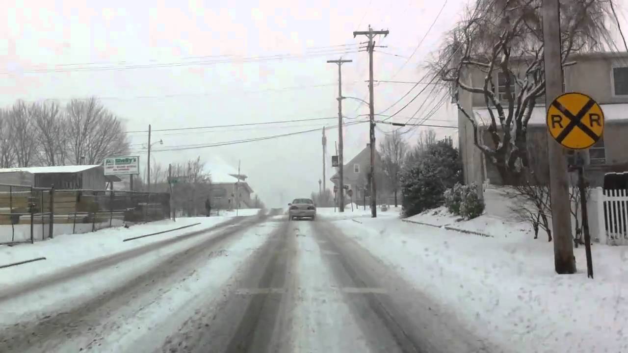 Drive around Perkasie, PA Snow Storm 1/7/10 YouTube