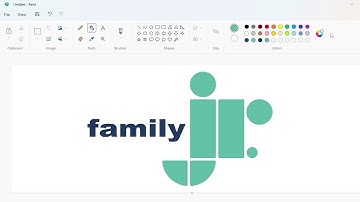 How to draw the Family Jr. logo using MS Paint | How to draw on your computer