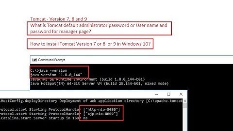 How to Install Apache Tomcat 7 or 8 or 9 in Windows 10 & What is default password?
