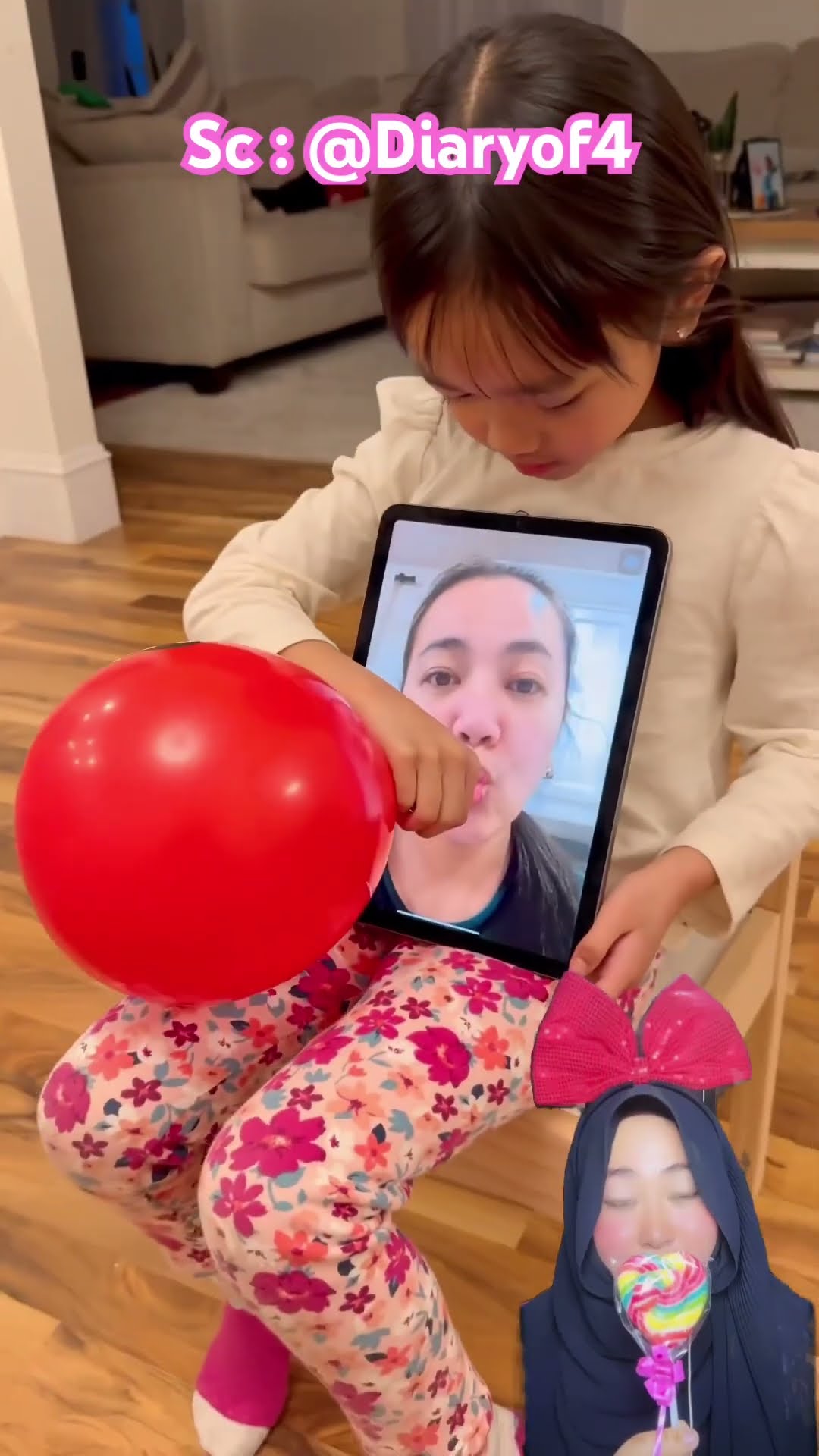 TIUP BALON LEWAT VIDEO CALL ⁉️? @Diaryof4 #shorts #funny #dubbing