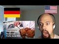 American reacts to traditional pork knuckles  a typical oktoberfest dish from germany