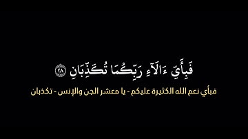 ﴿كُلُّ مَن عَلَيها فانٍ﴾ سوره الرحمن آيه 26 ل 30 القارئ : ياسر الدوسري 