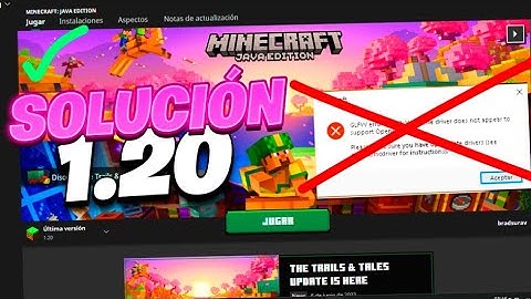 ✅ MINECRAFT JAVA 1.20 GLFW error OpenGL SOLUCIÓN DEFINITIVA ACTUALIZADA PC BAJOS RECURSOS