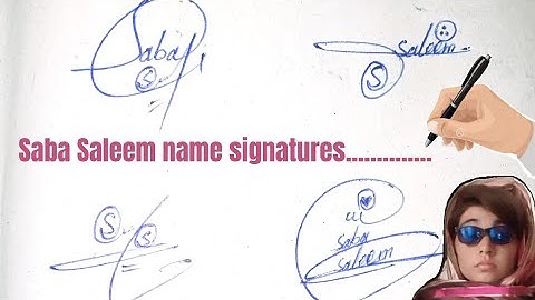 Saba Saleem name signature#saba signature#saleem signature#