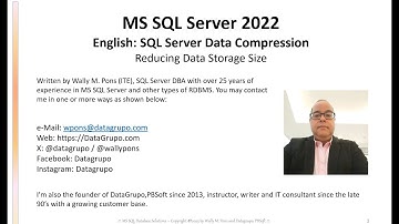 MS SQL Server :: English: SQL Server Data Compression